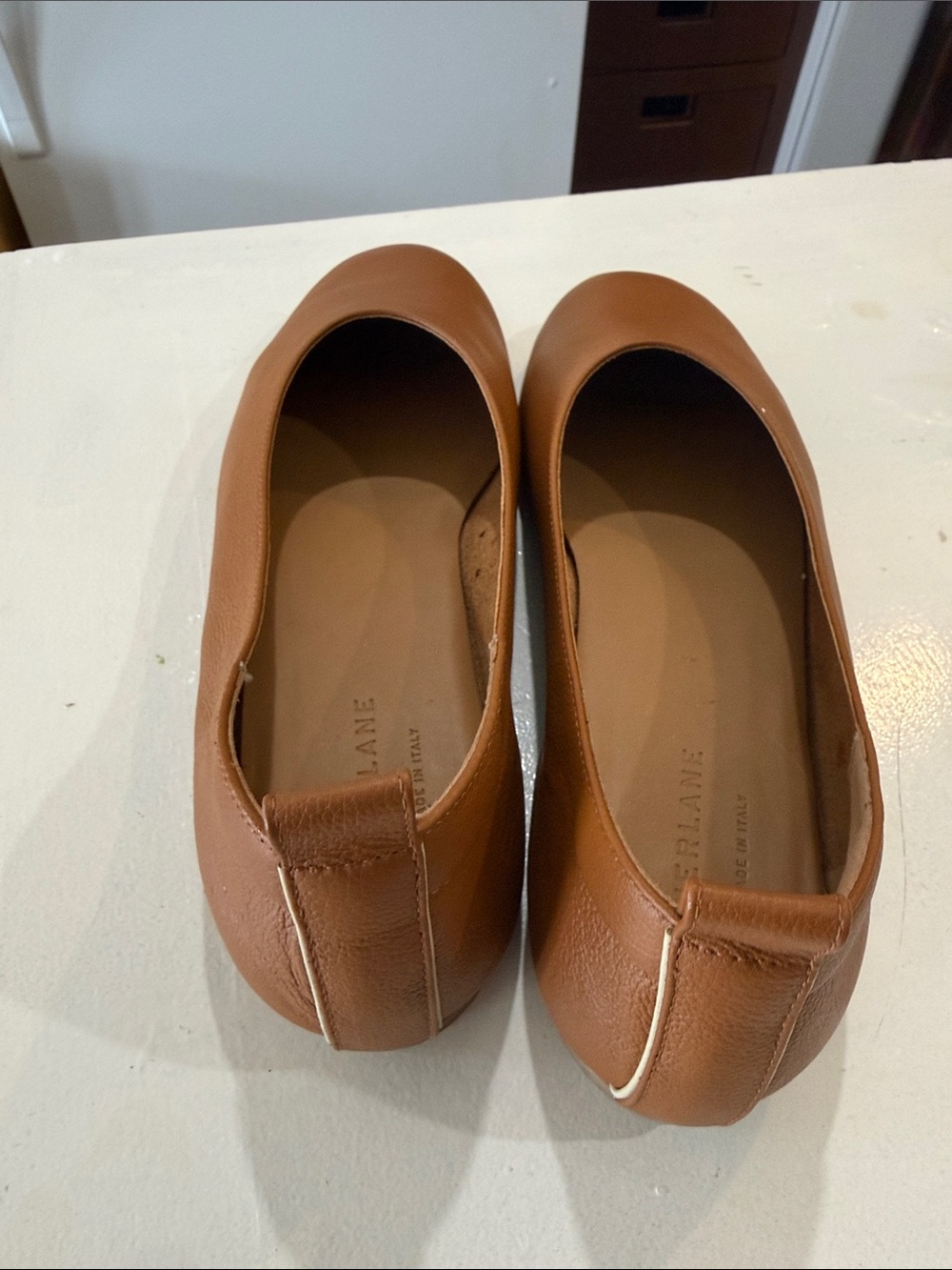 New Everlane Brown Leather “The Glove” Flats - 11 Narrow - Picture 4 of 7